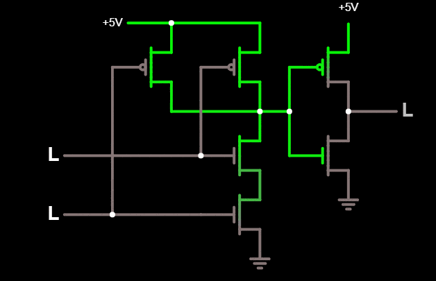 Электрическая схема AND-гейта